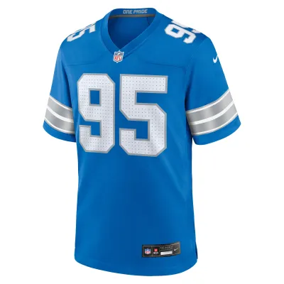 Men's Detroit Lions Mathieu Betts Blue Game Jersey 02