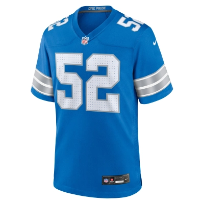 Men's Detroit Lions Netane Muti Blue Game Jersey 02