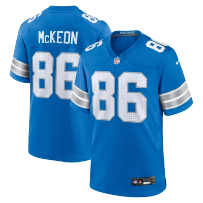 Men's Detroit Lions Sean McKeon Blue Game Jersey 01