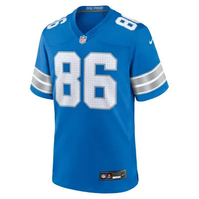 Men's Detroit Lions Sean McKeon Blue Game Jersey 02