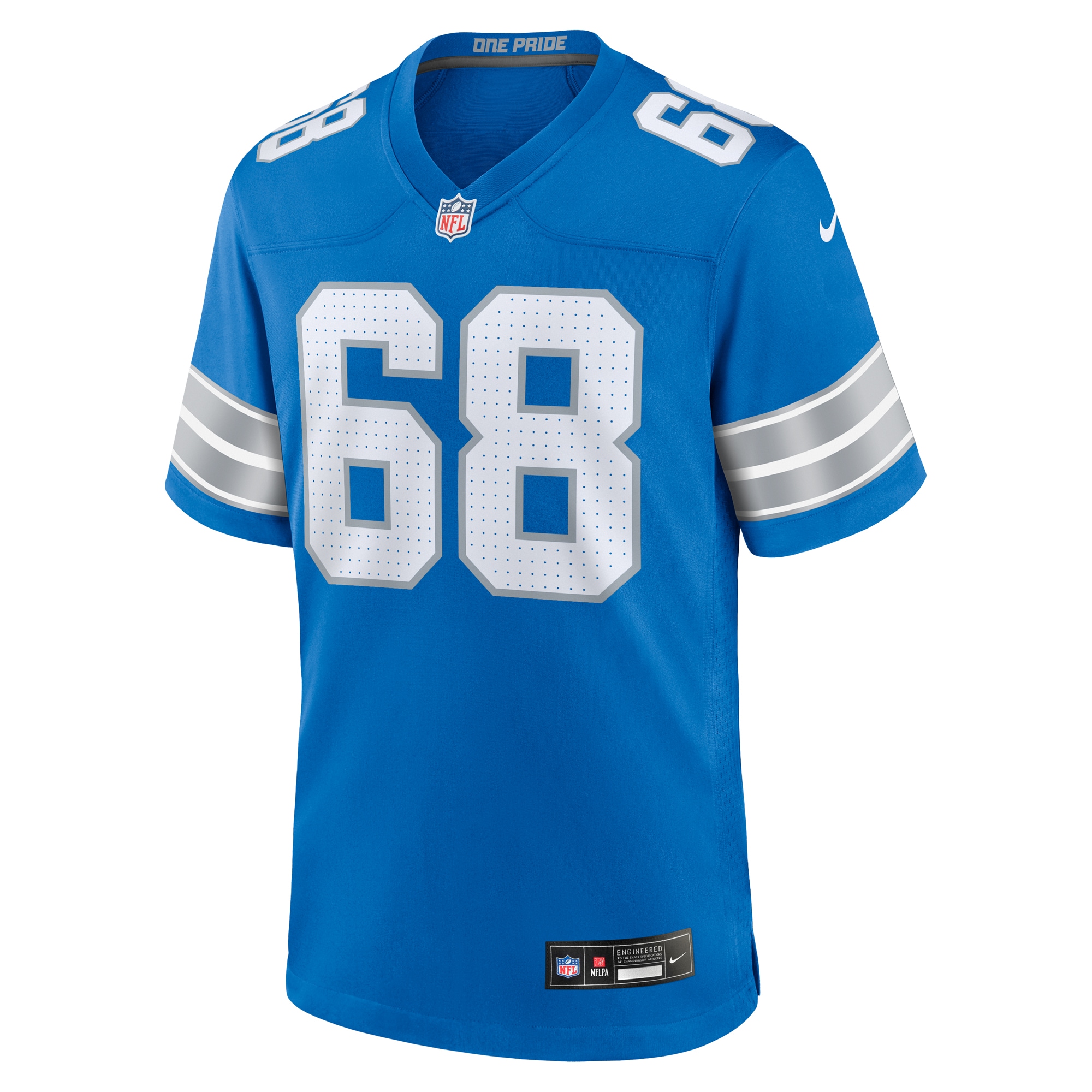 Men's Detroit Lions Taylor Decker Blue Team Game Jersey