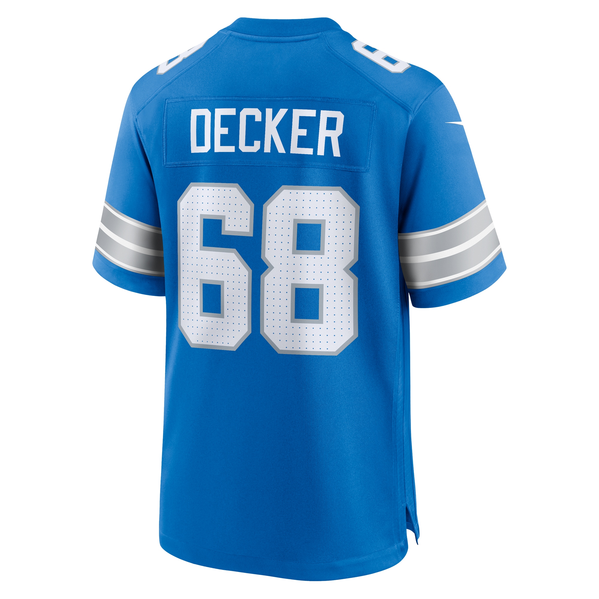 Men's Detroit Lions Taylor Decker Blue Team Game Jersey