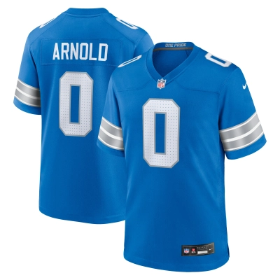 Men's Detroit Lions Terrion Arnold Blue 2024 NFL Draft First Round Pick Player Game Jersey 01
