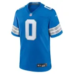 Men's Detroit Lions Terrion Arnold Blue 2024 NFL Draft First Round Pick Player Game Jersey