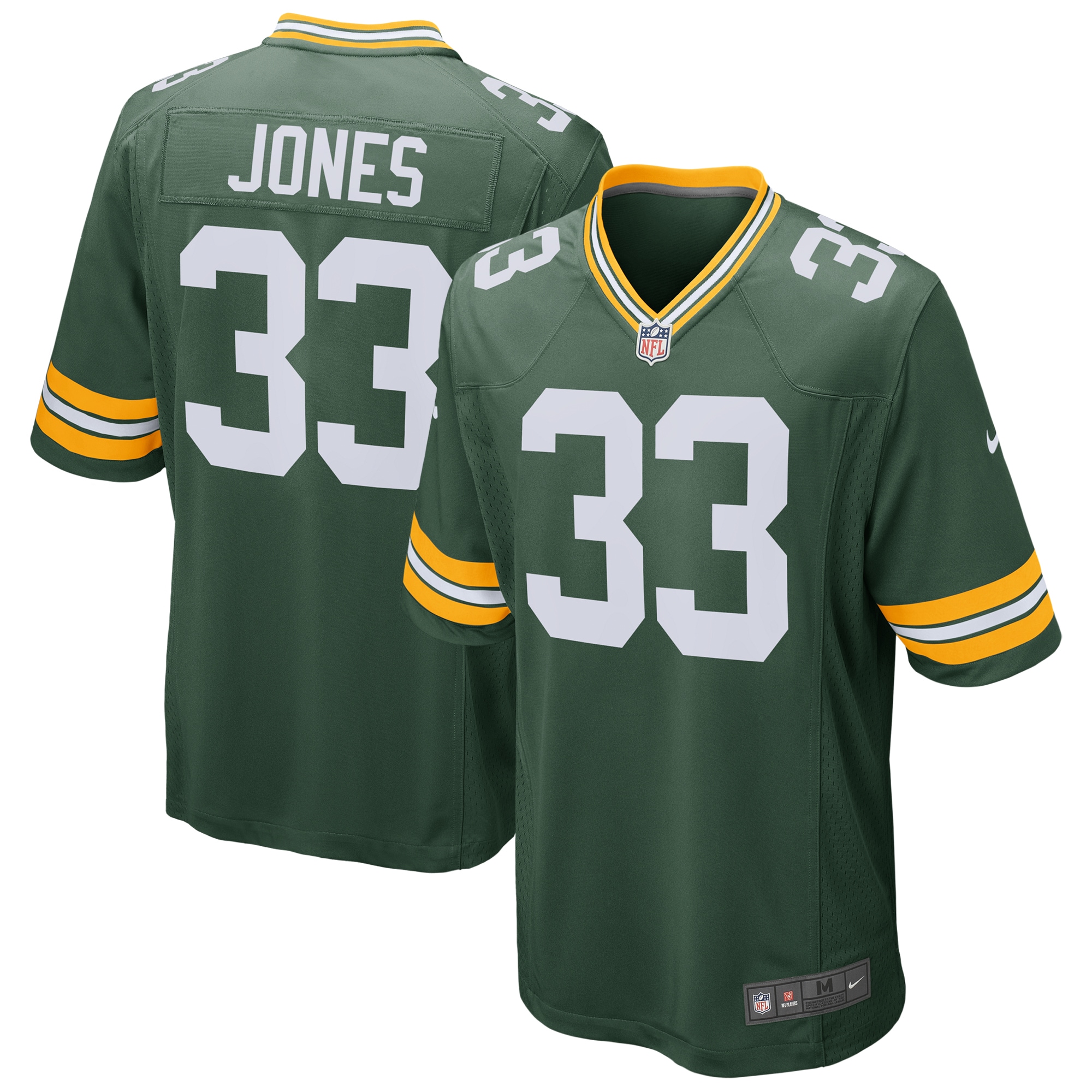 Men's Green Bay Packers Aaron Jones Green Game Jersey