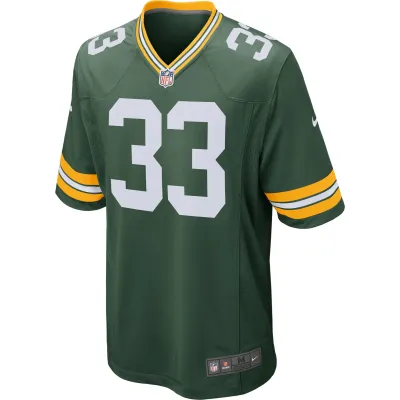 Men's Green Bay Packers Aaron Jones Green Game Jersey 02