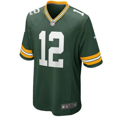 Men's Green Bay Packers Aaron Rodgers Green Game Player Jersey 02