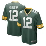 Men's Green Bay Packers Aaron Rodgers Green Game Team Jersey