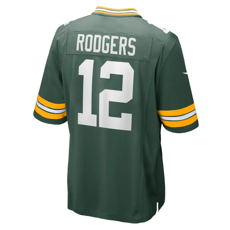 Men's Green Bay Packers Aaron Rodgers Green Game Team Jersey