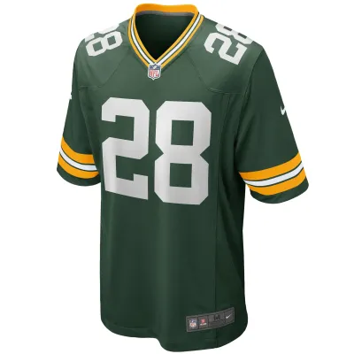 Men's Green Bay Packers AJ Dillon Green Game Player Jersey 02