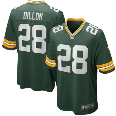 Men's Green Bay Packers AJ Dillon Green Team Game Jersey 01