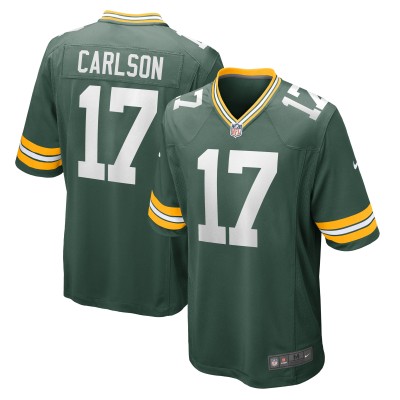 Men's Green Bay Packers Anders Carlson  Green Game Jersey 01