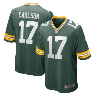 Men's Green Bay Packers Anders Carlson  Green Game Jersey 01
