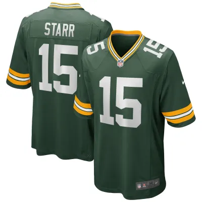 Men's Green Bay Packers Bart Starr Green Game Retired Player Jersey 01