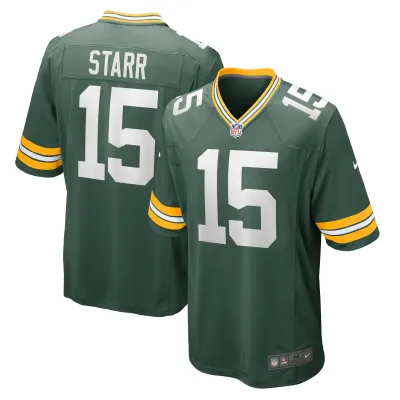 Men's Green Bay Packers Bart Starr Green Retired Player Game Jersey 01