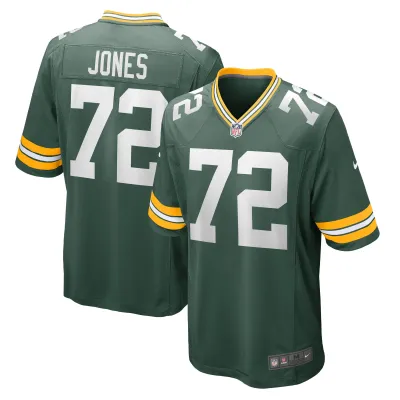 Men's Green Bay Packers Caleb Jones Green Game Player Jersey 01