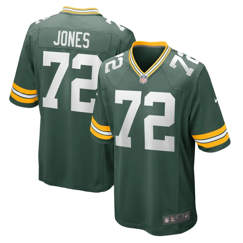 Men's Green Bay Packers Caleb Jones Green Game Player Jersey