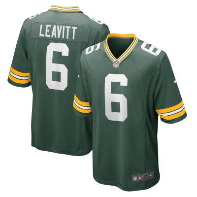 Men's Green Bay Packers Dallin Leavitt Green Game Player Jersey 01