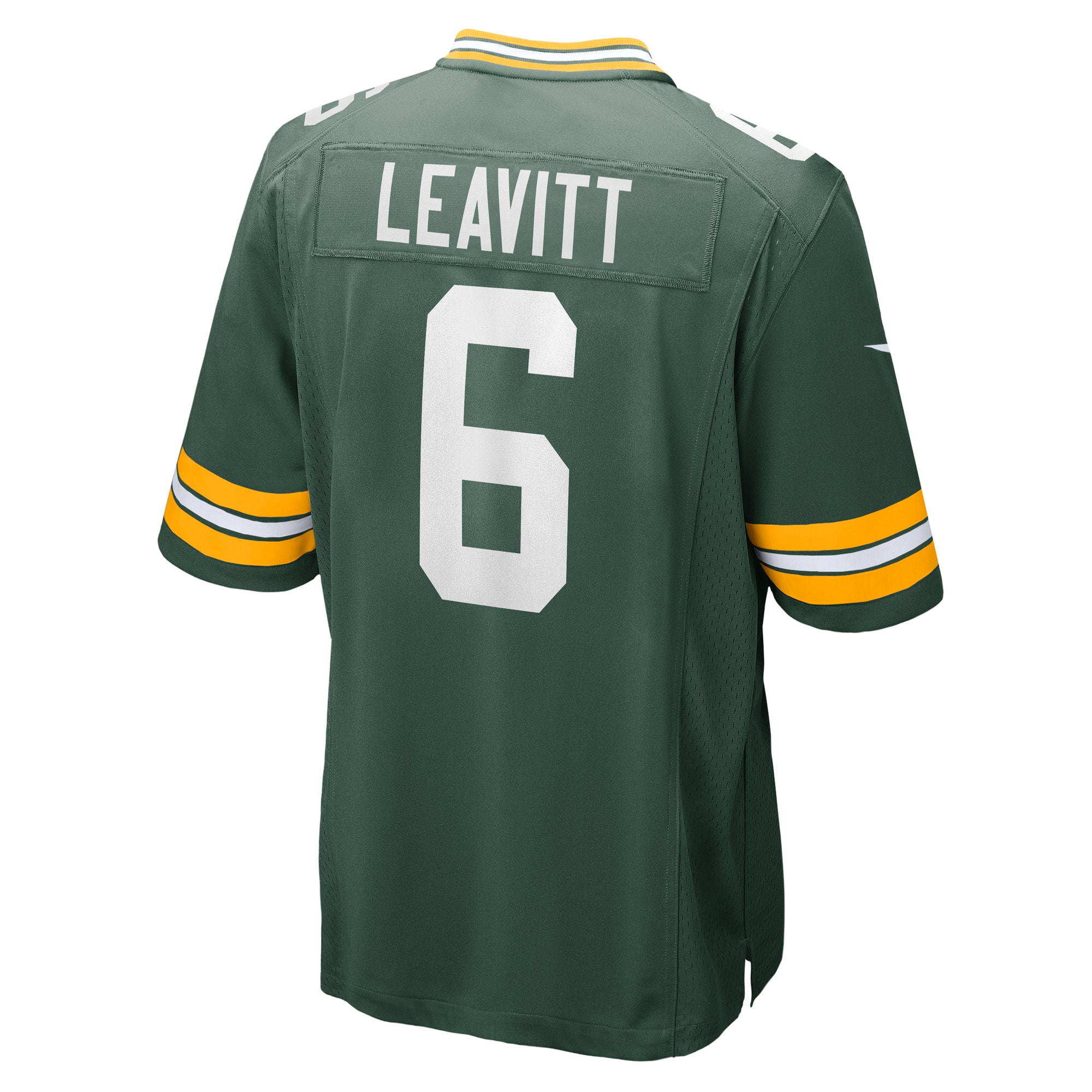 Men's Green Bay Packers Dallin Leavitt Green Game Player Jersey
