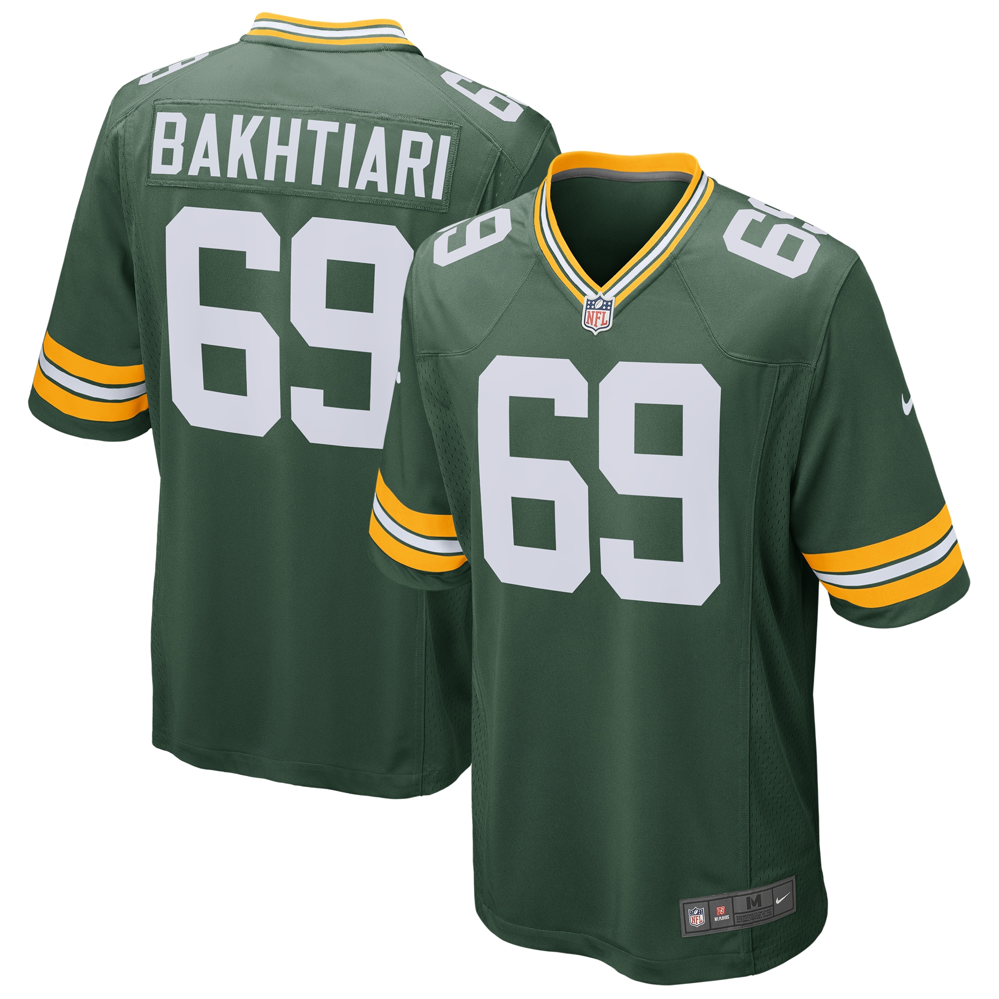 Men's Green Bay Packers David Bakhtiari Green Game Player Jersey