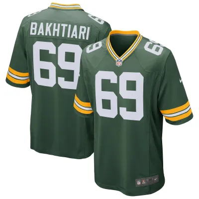 Men's Green Bay Packers David Bakhtiari Green Game Player Jersey 01