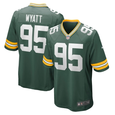 Men's Green Bay Packers Devonte Wyatt Green Player Game Jersey 01