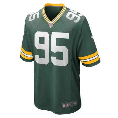Men's Green Bay Packers Devonte Wyatt Green Player Game Jersey 02