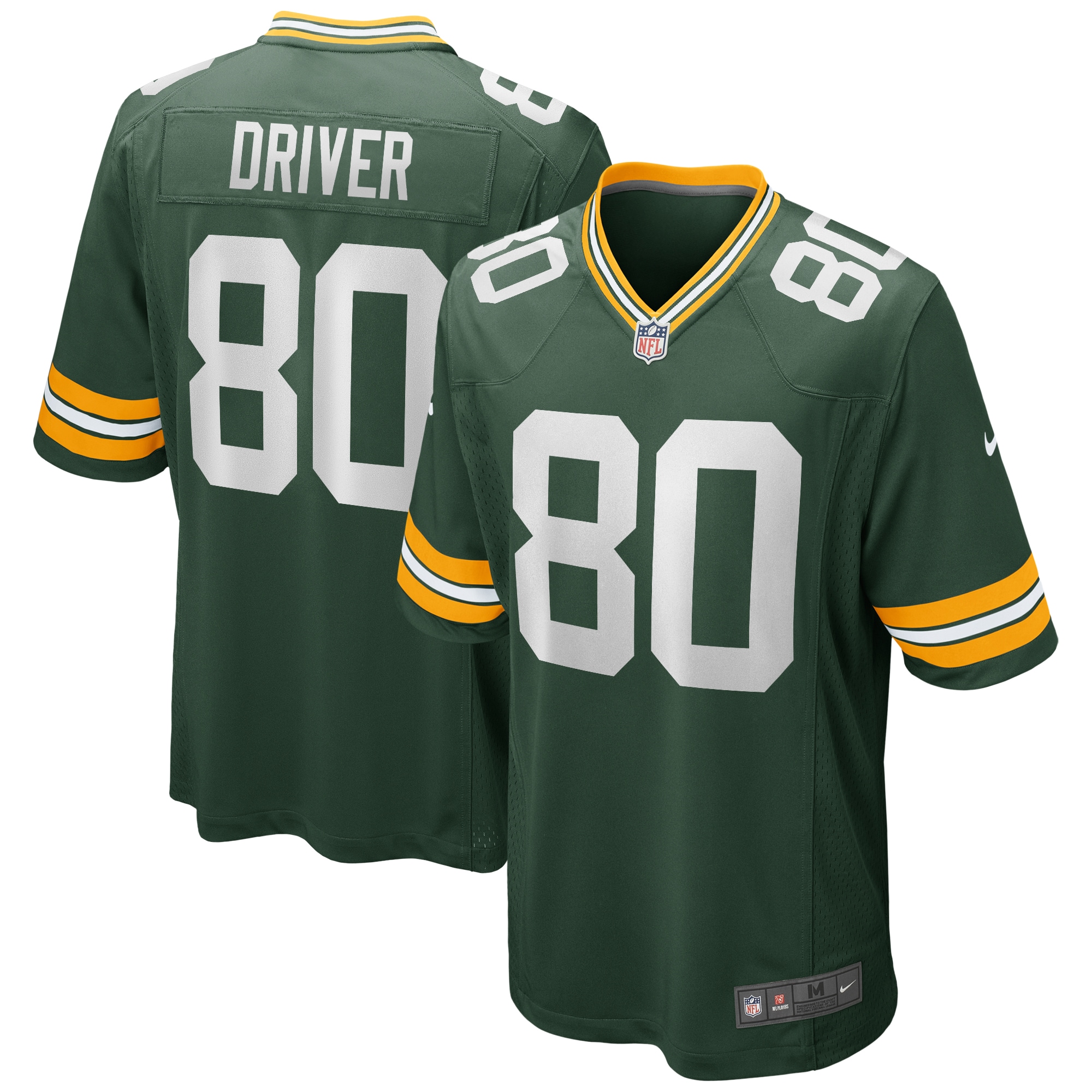Men's Green Bay Packers Donald Driver Green Game Retired Player Jersey