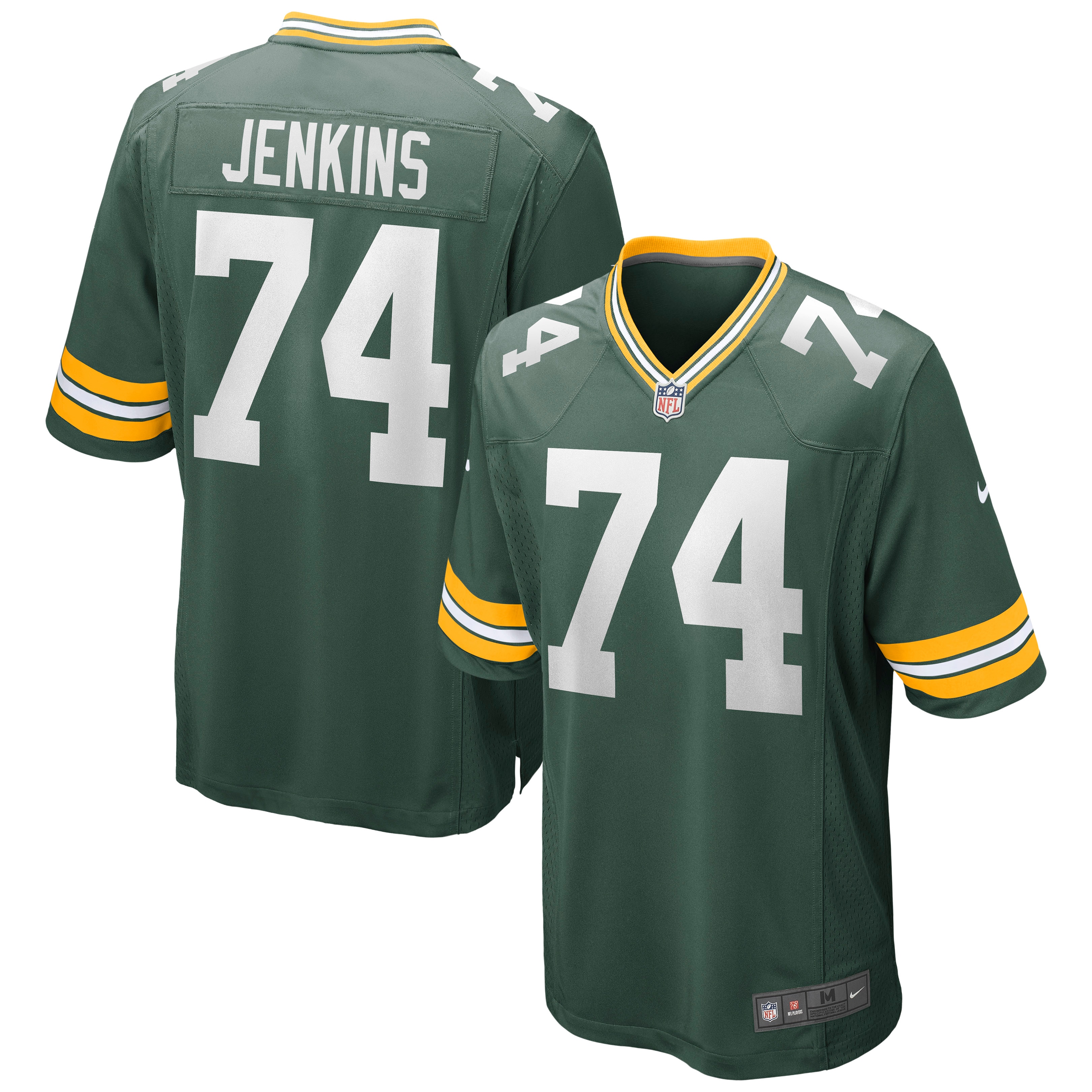 Men's Green Bay Packers Elgton Jenkins Green Game Jersey