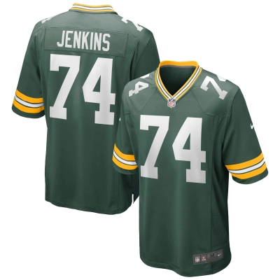 Men's Green Bay Packers Elgton Jenkins Green Game Jersey 01