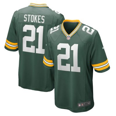 Men's Green Bay Packers Eric Stokes Green Player Game Jersey 01