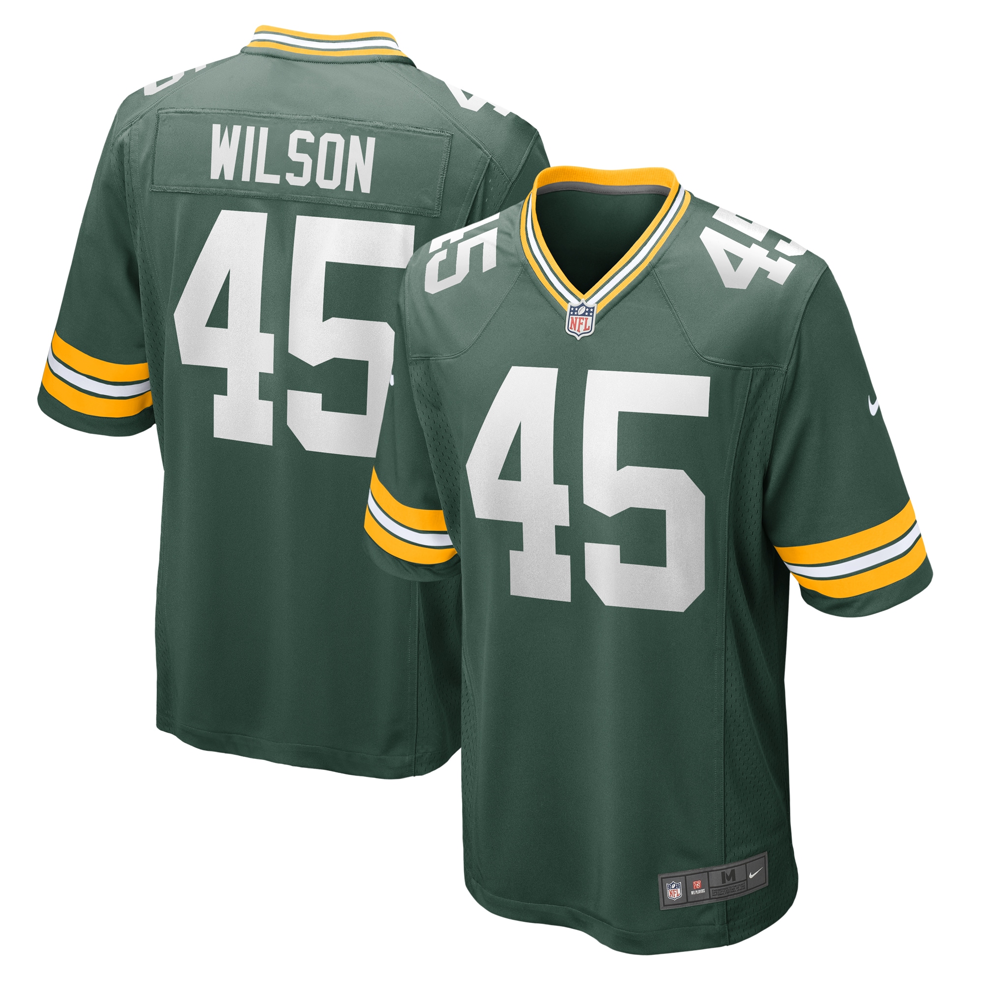Men's Green Bay Packers Eric Wilson Green Home Game Player Jersey
