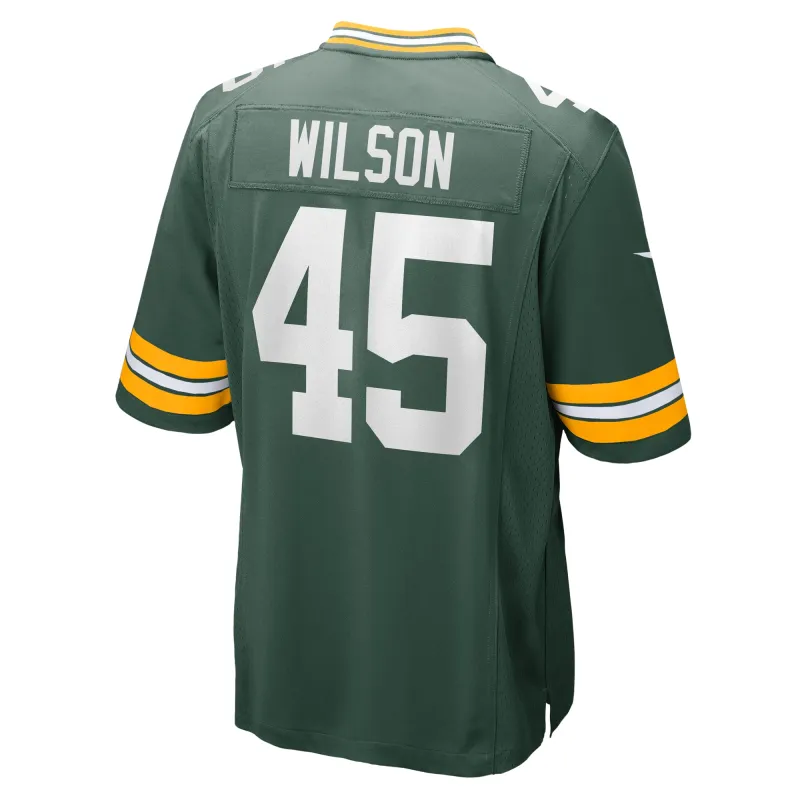 Men's Green Bay Packers Eric Wilson Green Home Game Player Jersey