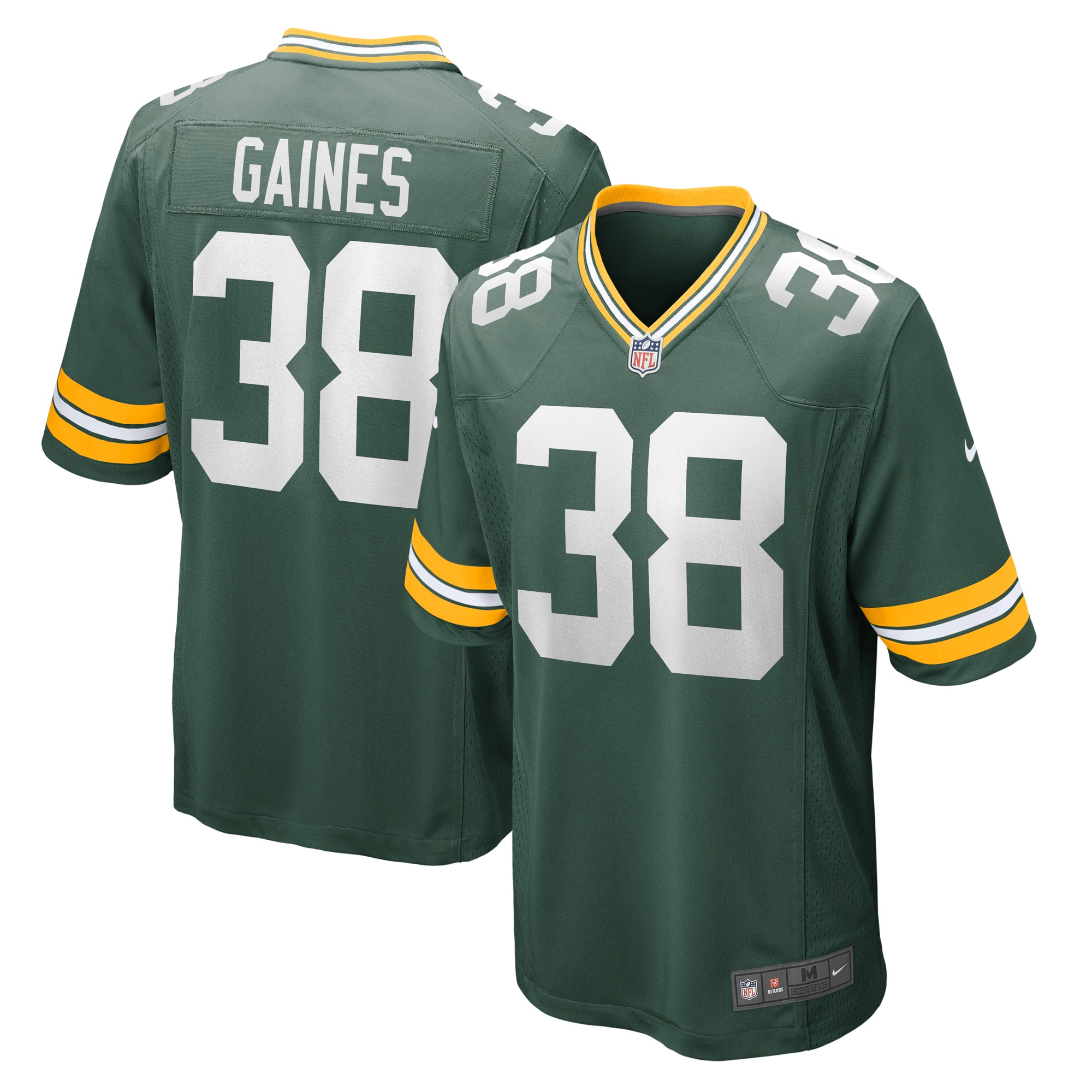 Men's Green Bay Packers Innis Gaines Green Game Jersey