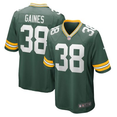 Men's Green Bay Packers Innis Gaines Green Game Jersey 01