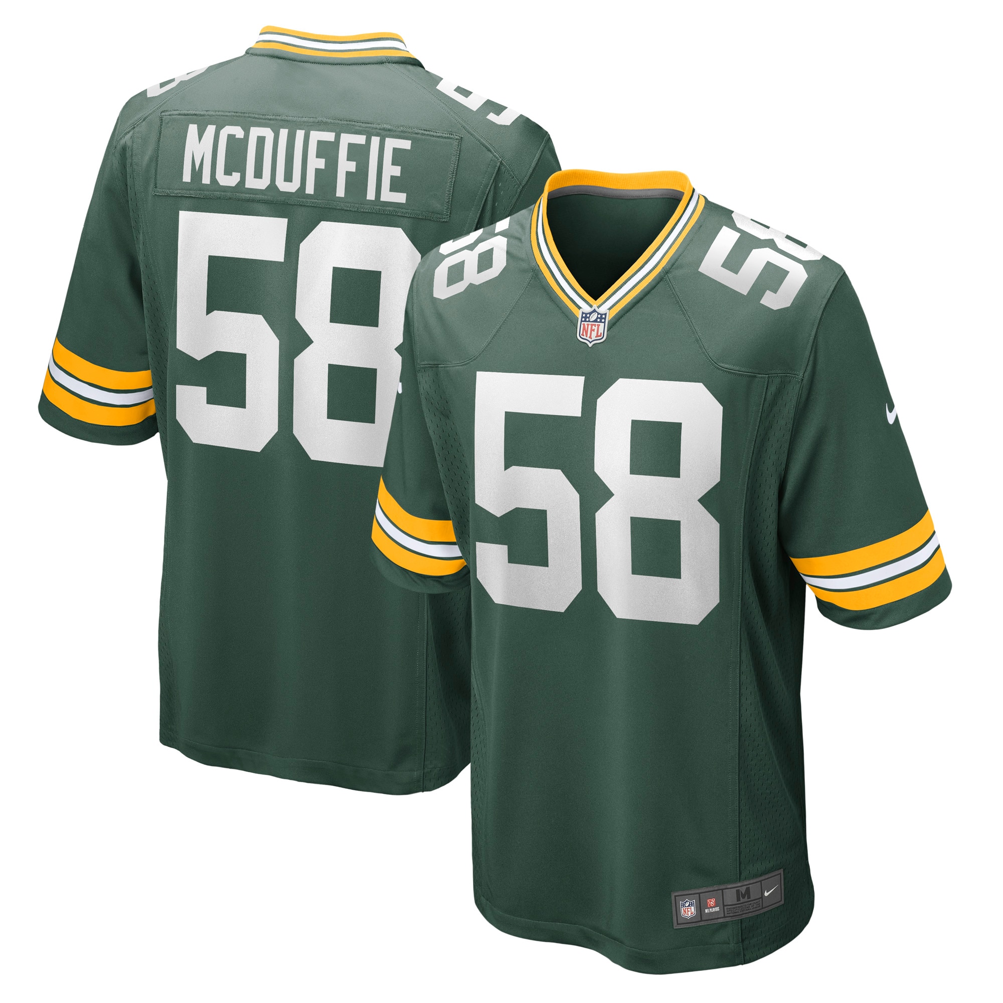 Men's Green Bay Packers Isaiah McDuffie Green Game Jersey