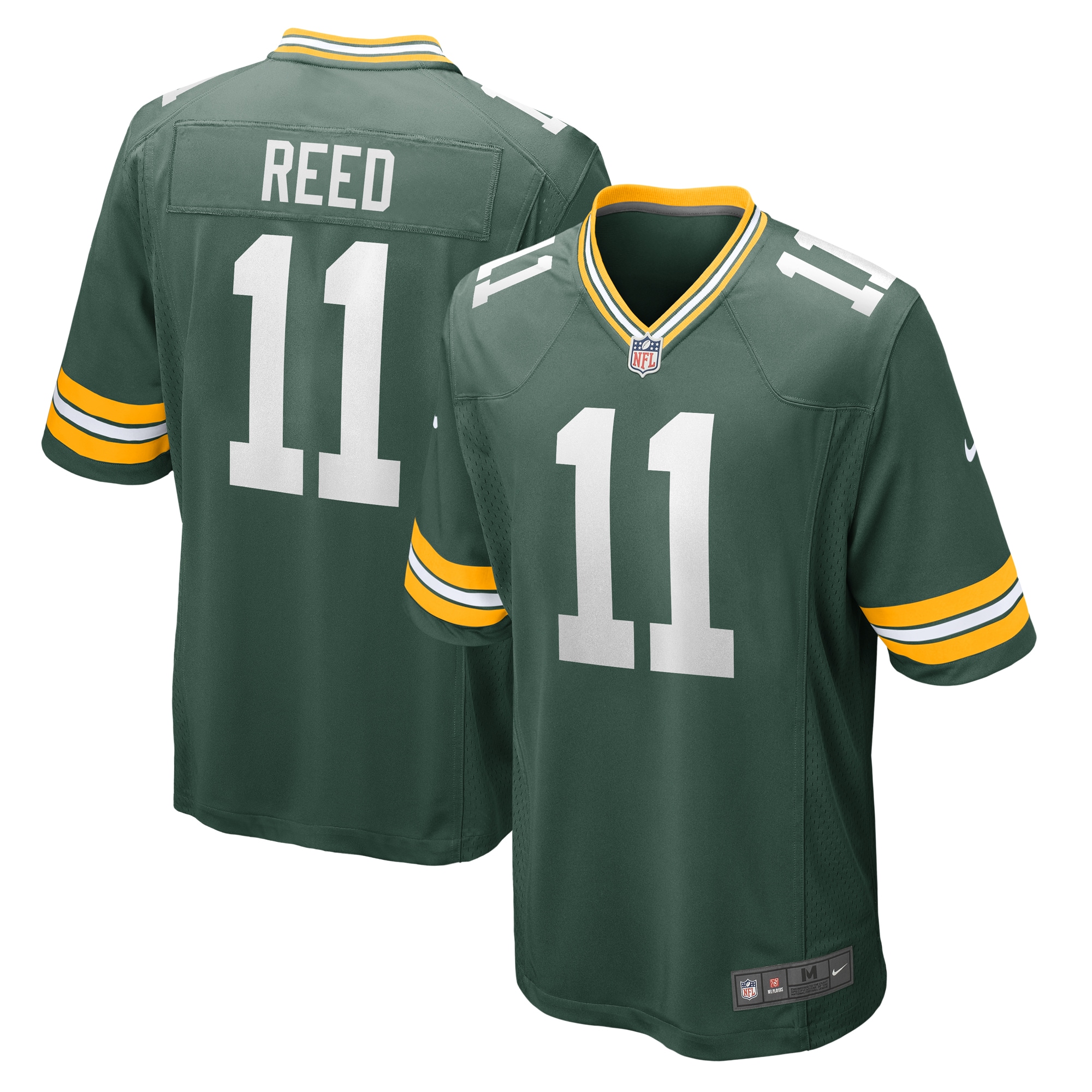 Men's Green Bay Packers Jayden Reed  Green Game Jersey