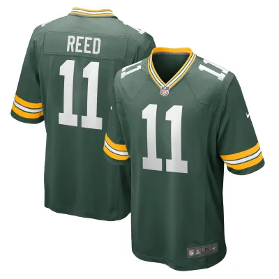 Men's Green Bay Packers Jayden Reed  Green Game Jersey 01