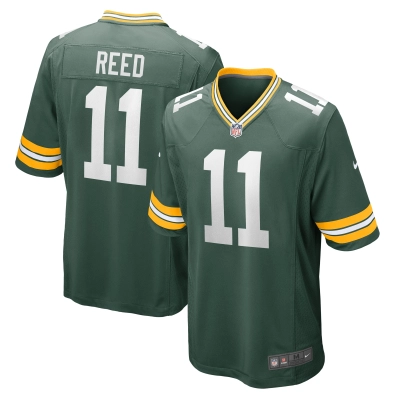 Men's Green Bay Packers Jayden Reed  Green Game Jersey 01