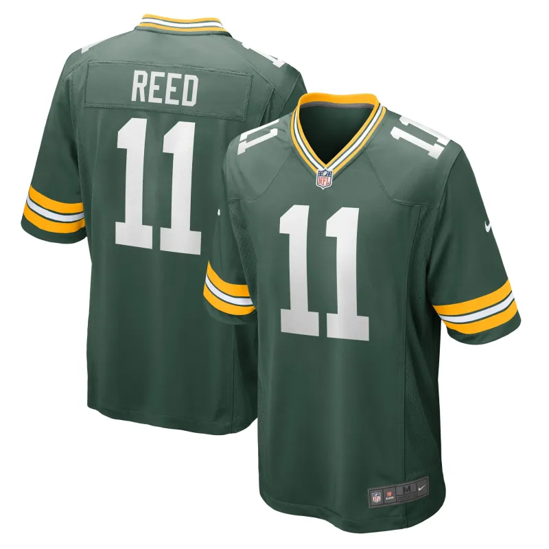 Men's Green Bay Packers Jayden Reed  Green Game Jersey