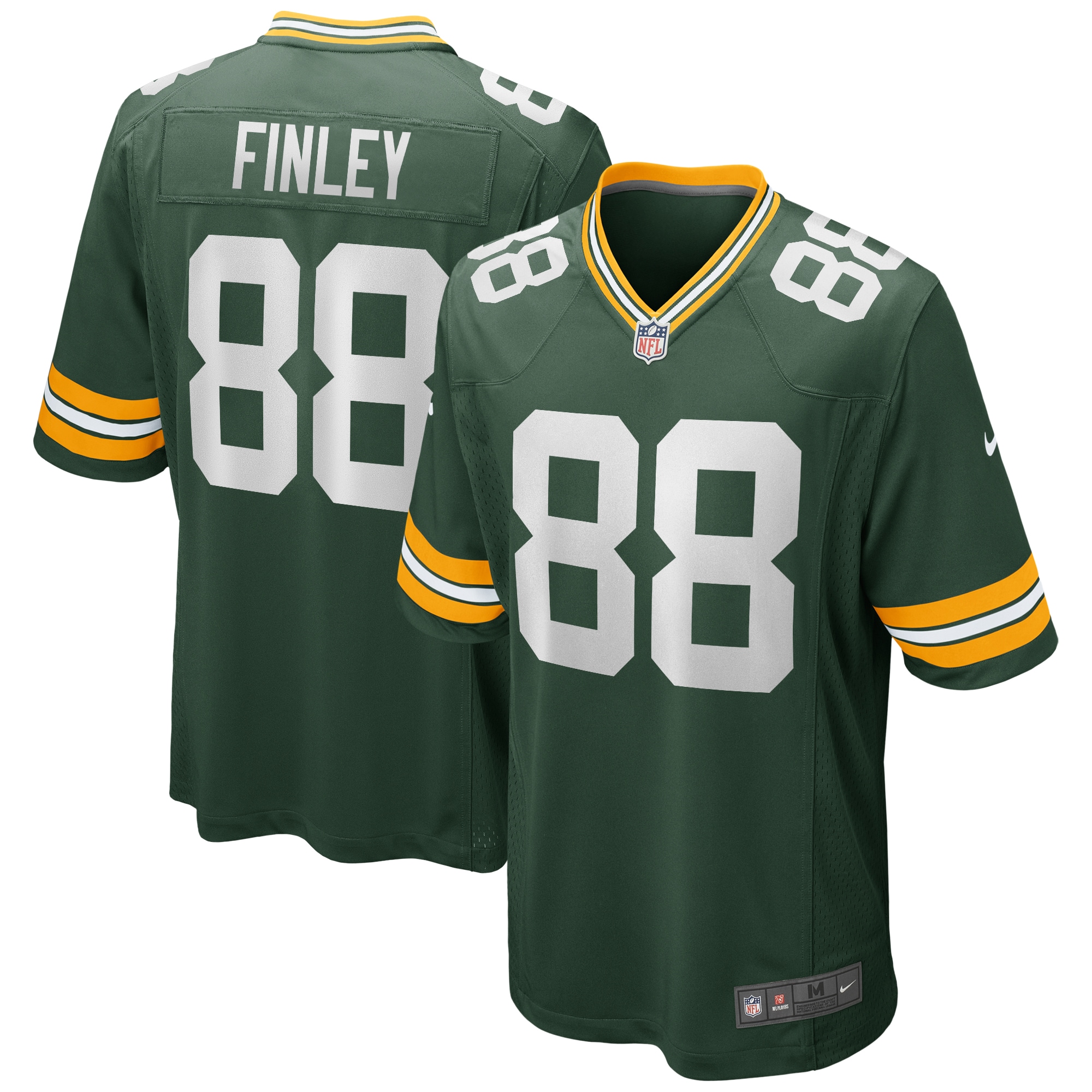 Men's Green Bay Packers Jermichael Finley Green Game Retired Player Jersey