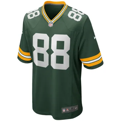 Men's Green Bay Packers Jermichael Finley Green Game Retired Player Jersey 02