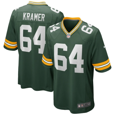 Men's Green Bay Packers Jerry Kramer Green Game Retired Player Jersey 01
