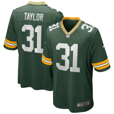 Men's Green Bay Packers Jim Taylor Green Game Retired Player Jersey 01
