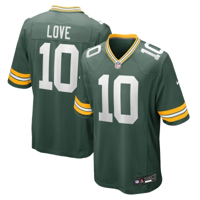 Men's Green Bay Packers Jordan Love Green Player Game Jersey 01