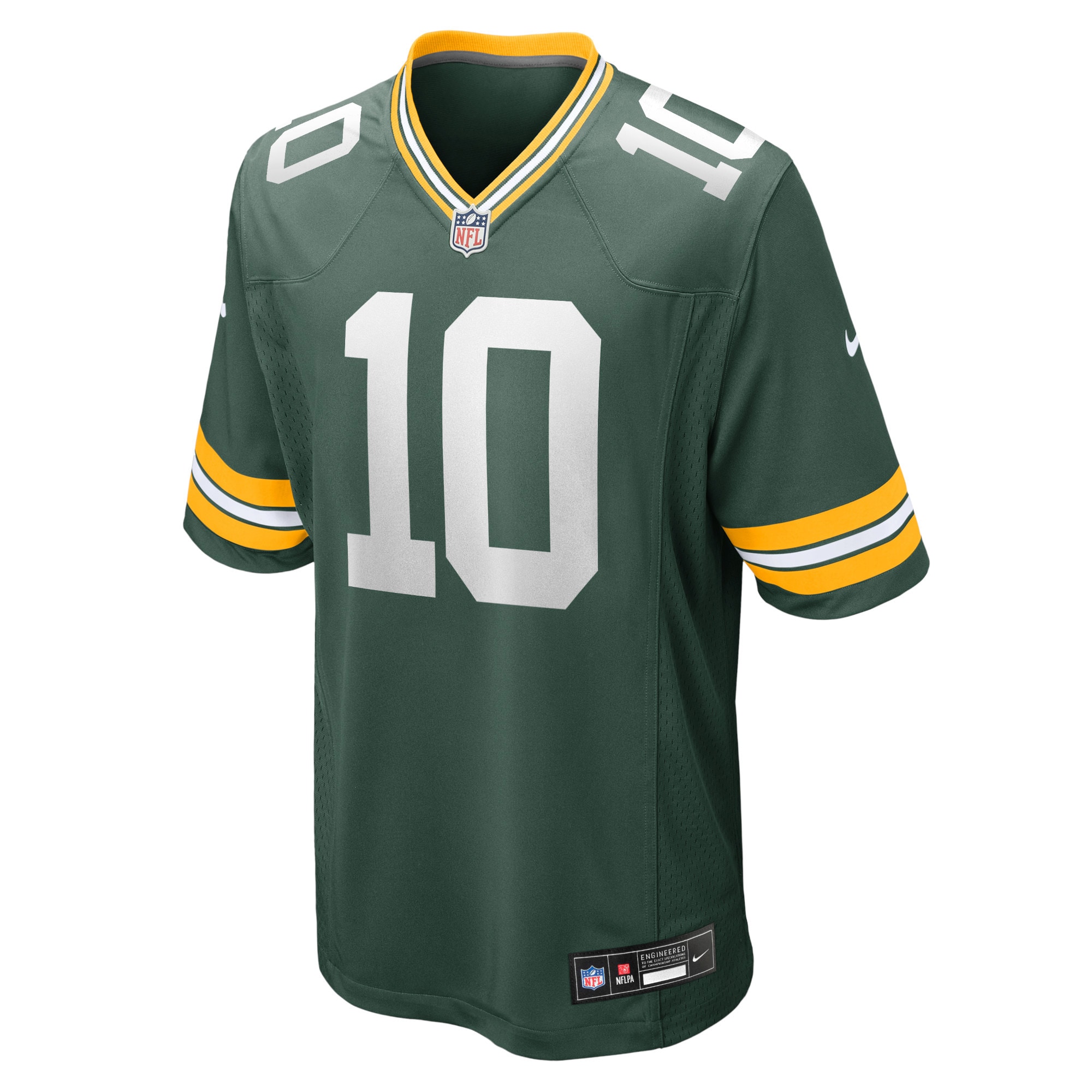 Men's Green Bay Packers Jordan Love Green Player Game Jersey