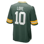 Men's Green Bay Packers Jordan Love Green Player Game Jersey