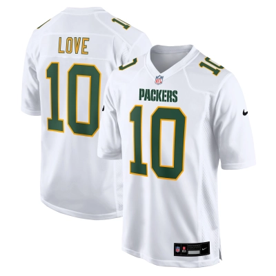 Men's Green Bay Packers Jordan Love White Fashion Game Jersey 01