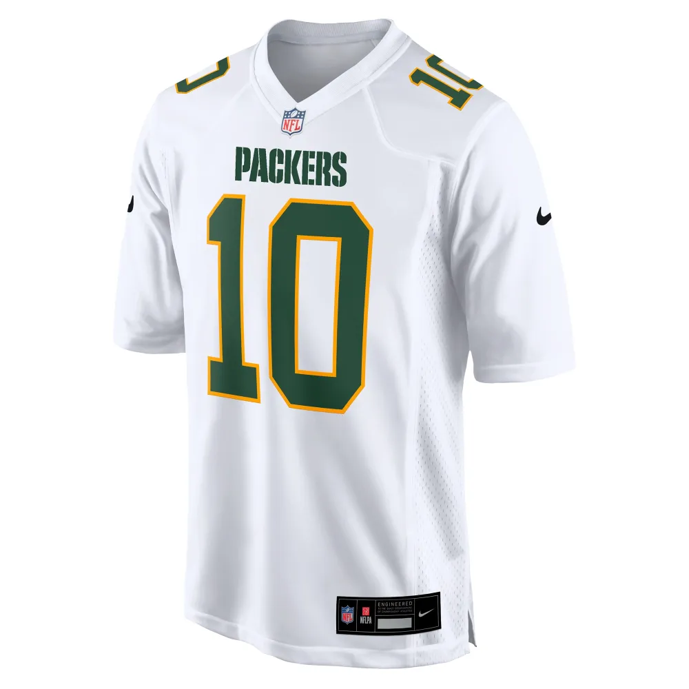 Men's Green Bay Packers Jordan Love White Fashion Game Jersey