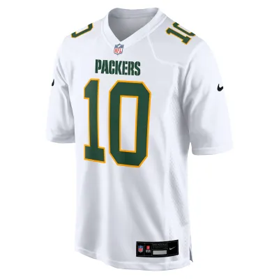 Men's Green Bay Packers Jordan Love White Fashion Game Jersey 02
